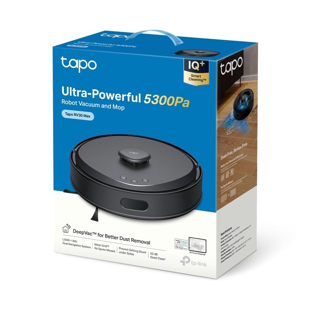 Tapo RV50 Pro Omni 15000Pa Robot Vacuum Cleaner with Mop, All in One Dock