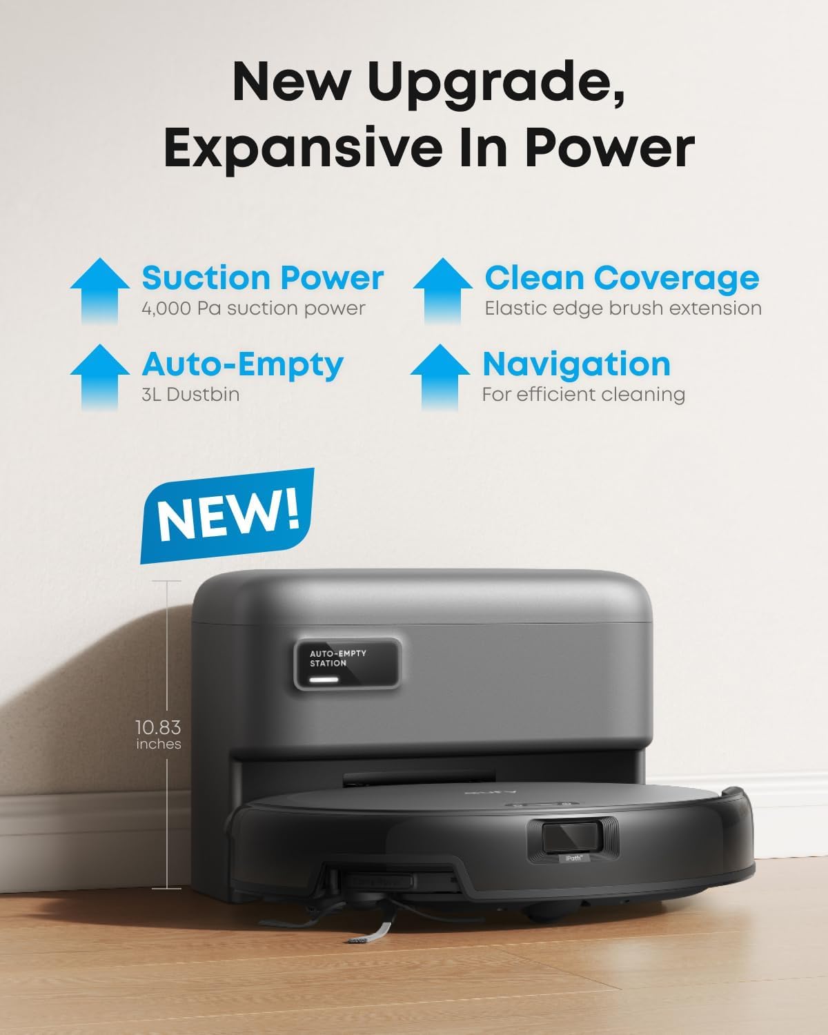 eufy Robot Vacuum Cleaner, C10, Self Emptying,8 Weeks Hands Free