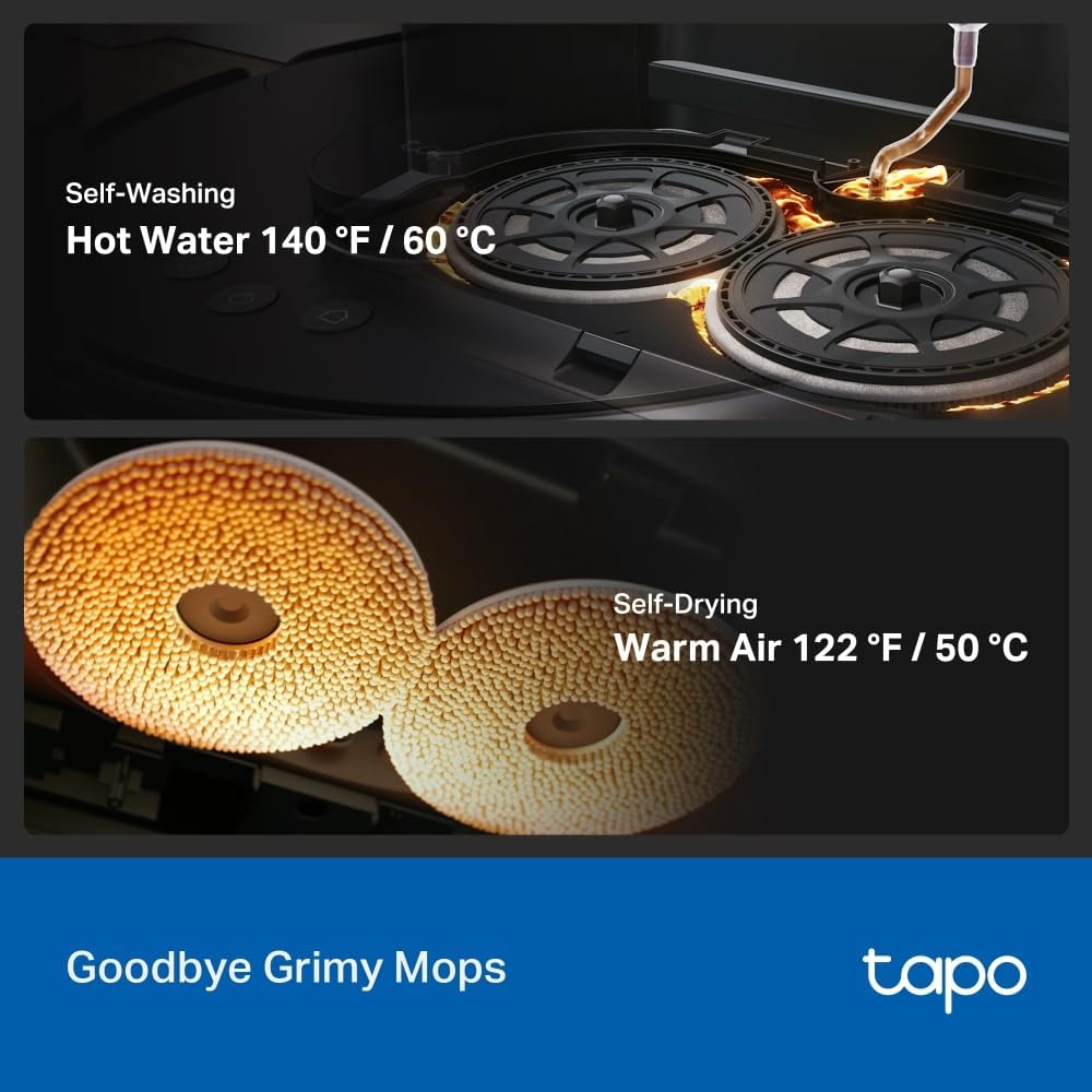 Tapo RV50 Pro Omni 15000Pa Robot Vacuum Cleaner with Mop, All in One Dock