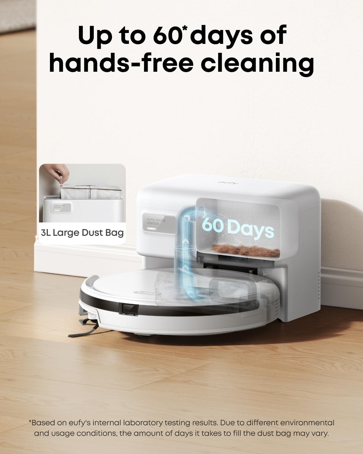 eufy Robot Vacuum Cleaner, C10, Self Emptying,8 Weeks Hands Free