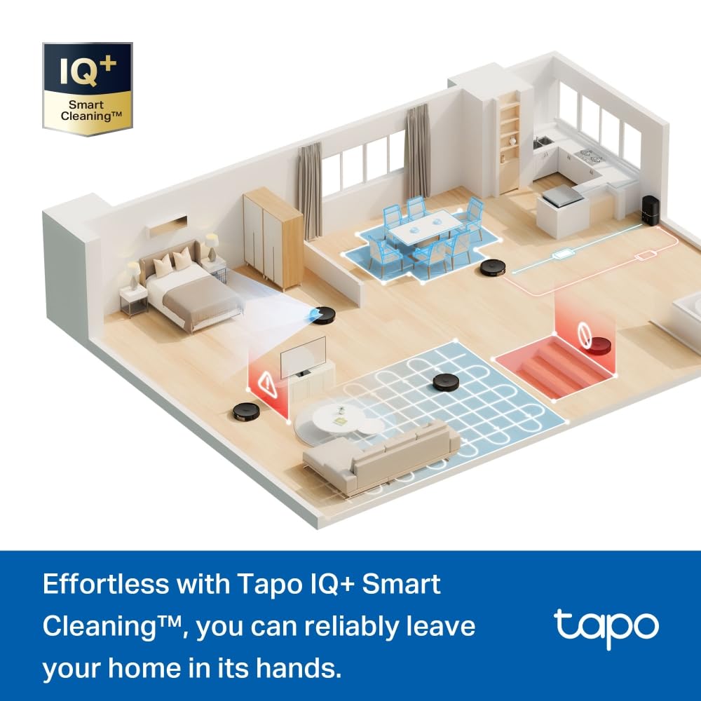 Tapo RV50 Pro Omni 15000Pa Robot Vacuum Cleaner with Mop, All in One Dock