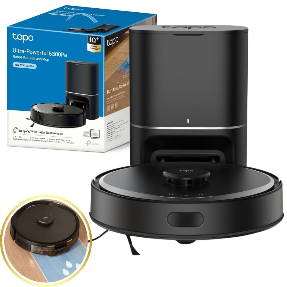 Tapo RV50 Pro Omni 15000Pa Robot Vacuum Cleaner with Mop, All in One Dock