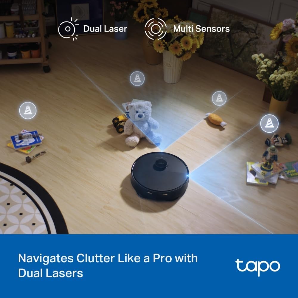 Tapo RV50 Pro Omni 15000Pa Robot Vacuum Cleaner with Mop, All in One Dock