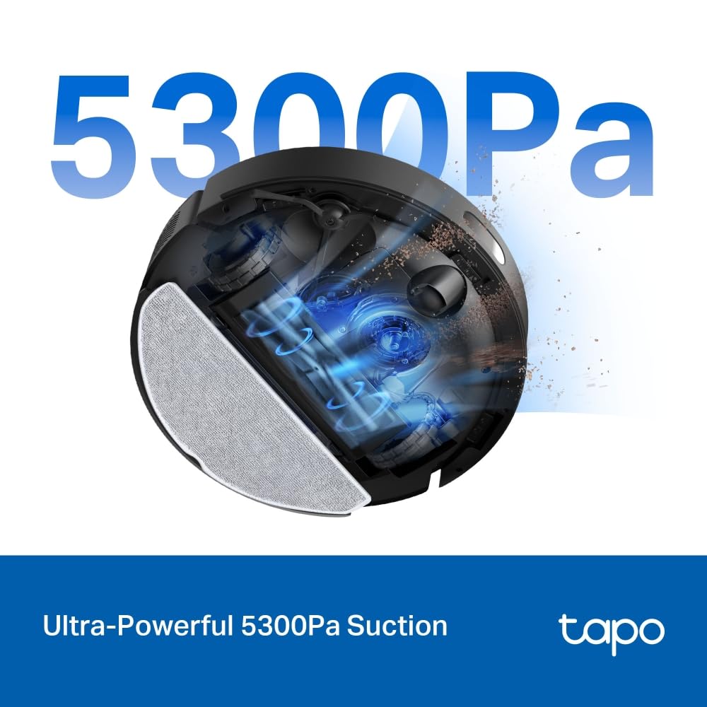 Tapo RV50 Pro Omni 15000Pa Robot Vacuum Cleaner with Mop, All in One Dock