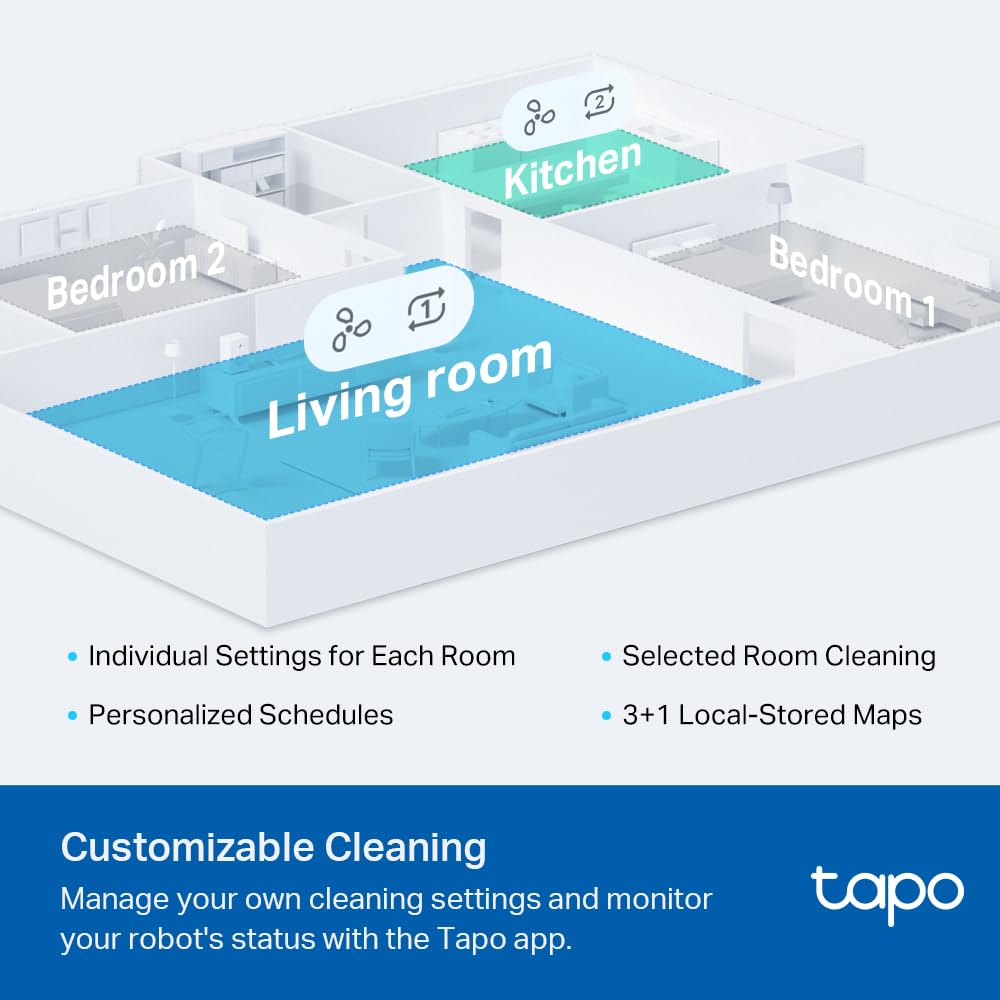 Tapo RV50 Pro Omni 15000Pa Robot Vacuum Cleaner with Mop, All in One Dock