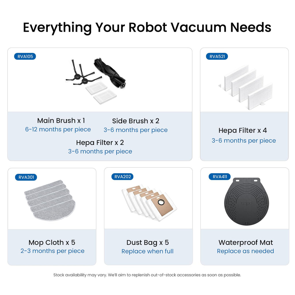 Tapo RV50 Pro Omni 15000Pa Robot Vacuum Cleaner with Mop, All in One Dock