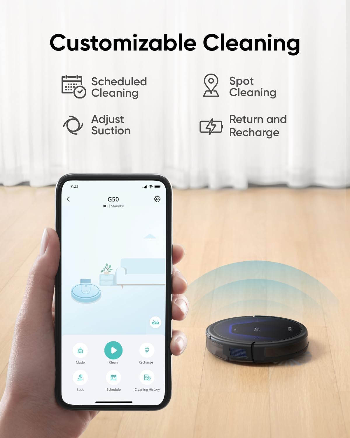 eufy Robot Vacuum Cleaner, C10, Self Emptying,8 Weeks Hands Free