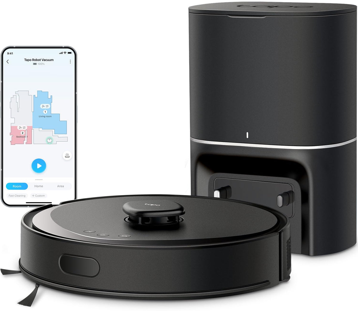 Tapo RV50 Pro Omni 15000Pa Robot Vacuum Cleaner with Mop, All in One Dock