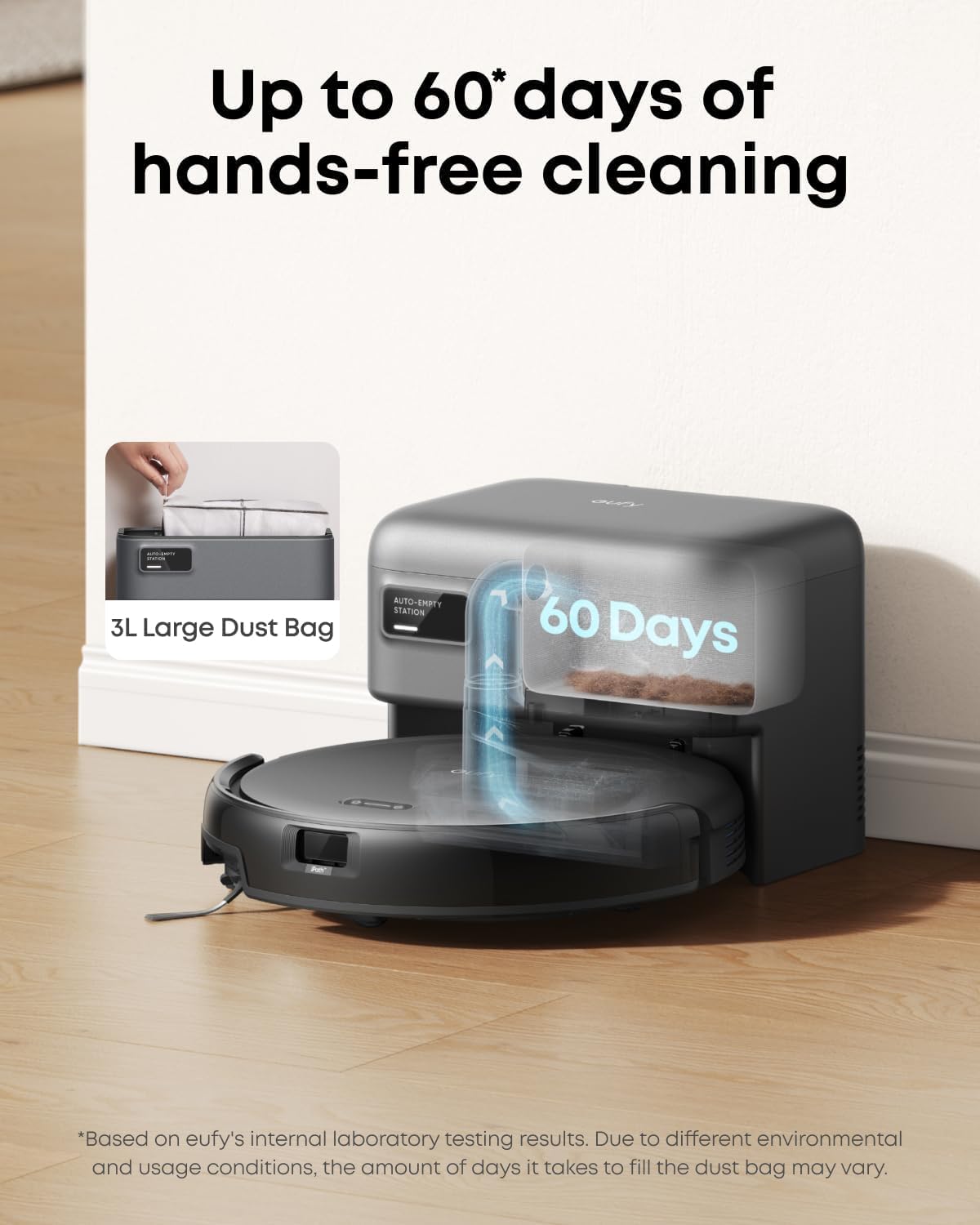 eufy Robot Vacuum Cleaner, C10, Self Emptying,8 Weeks Hands Free