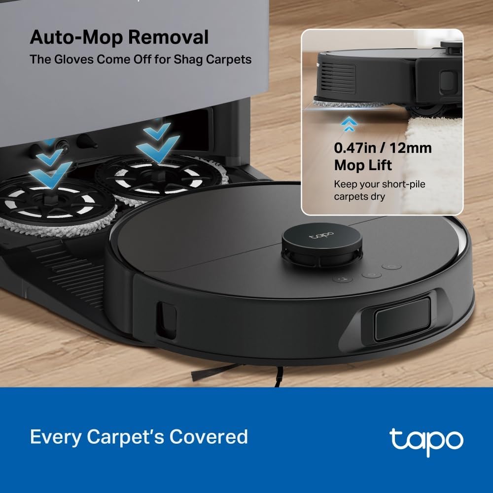 Tapo RV50 Pro Omni 15000Pa Robot Vacuum Cleaner with Mop, All in One Dock