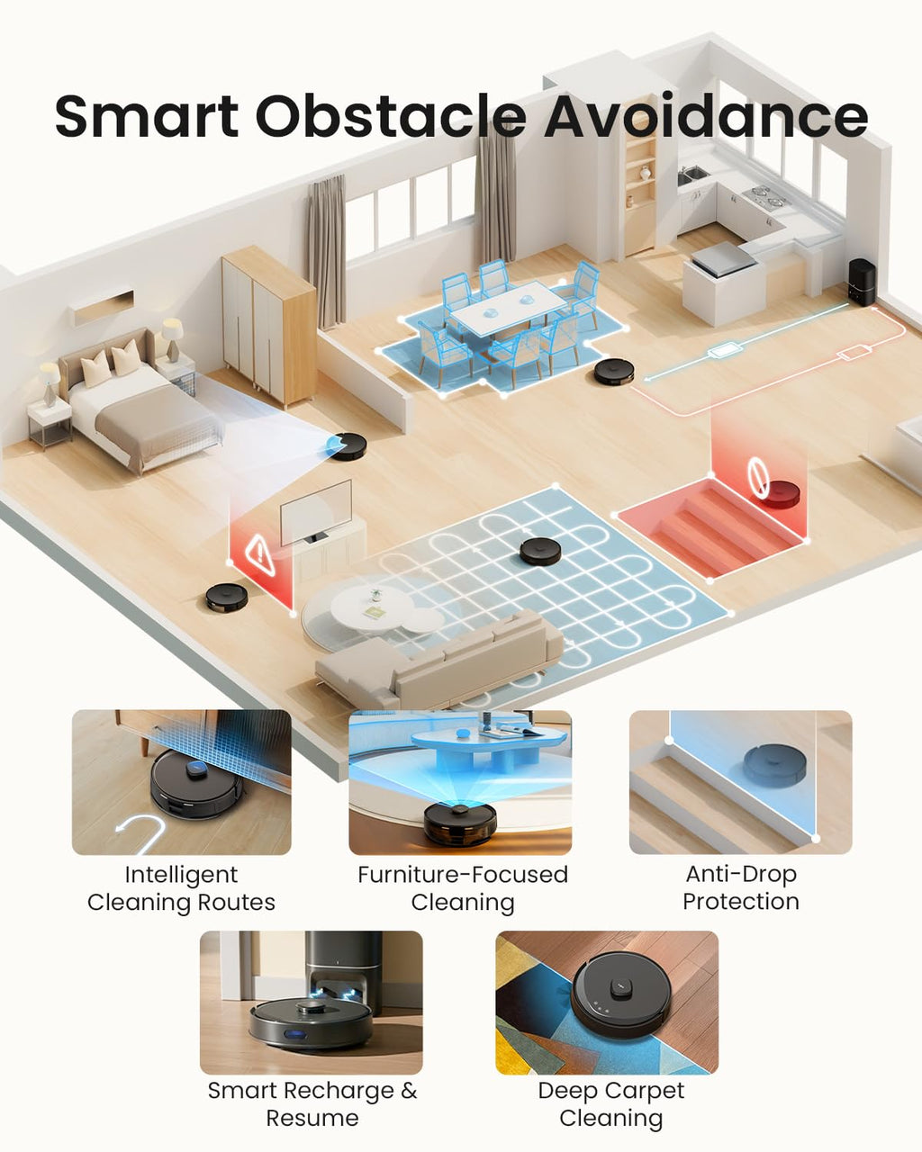 Tapo RV50 Pro Omni 15000Pa Robot Vacuum Cleaner with Mop, All in One Dock