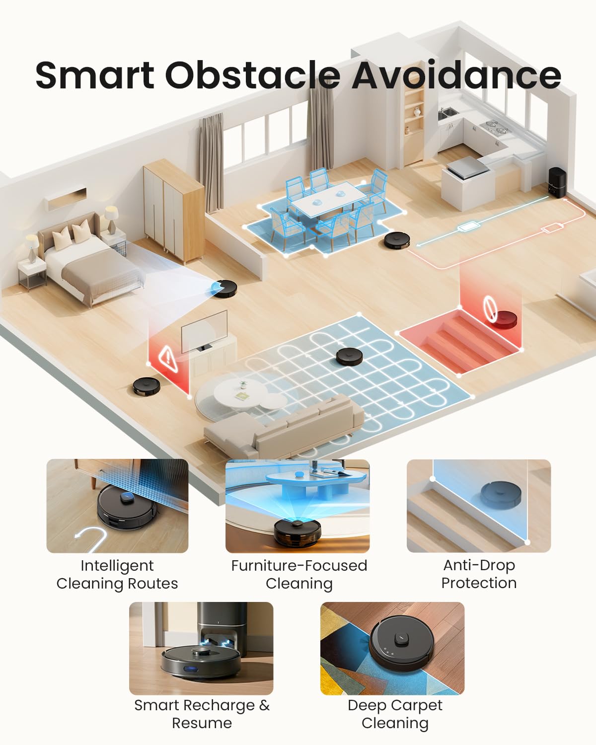 Tapo RV50 Pro Omni 15000Pa Robot Vacuum Cleaner with Mop, All in One Dock