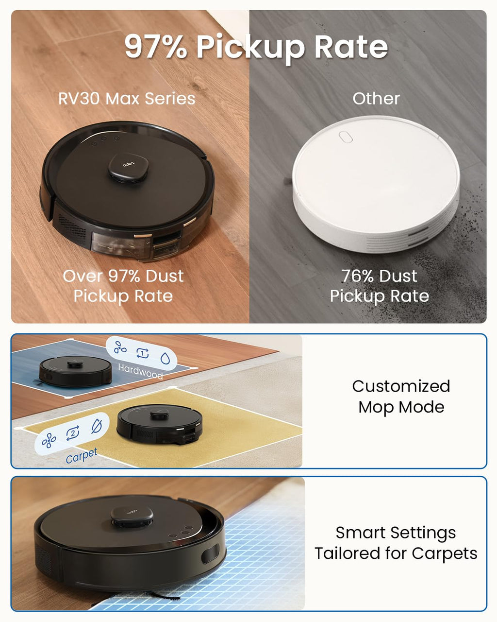Tapo RV50 Pro Omni 15000Pa Robot Vacuum Cleaner with Mop, All in One Dock