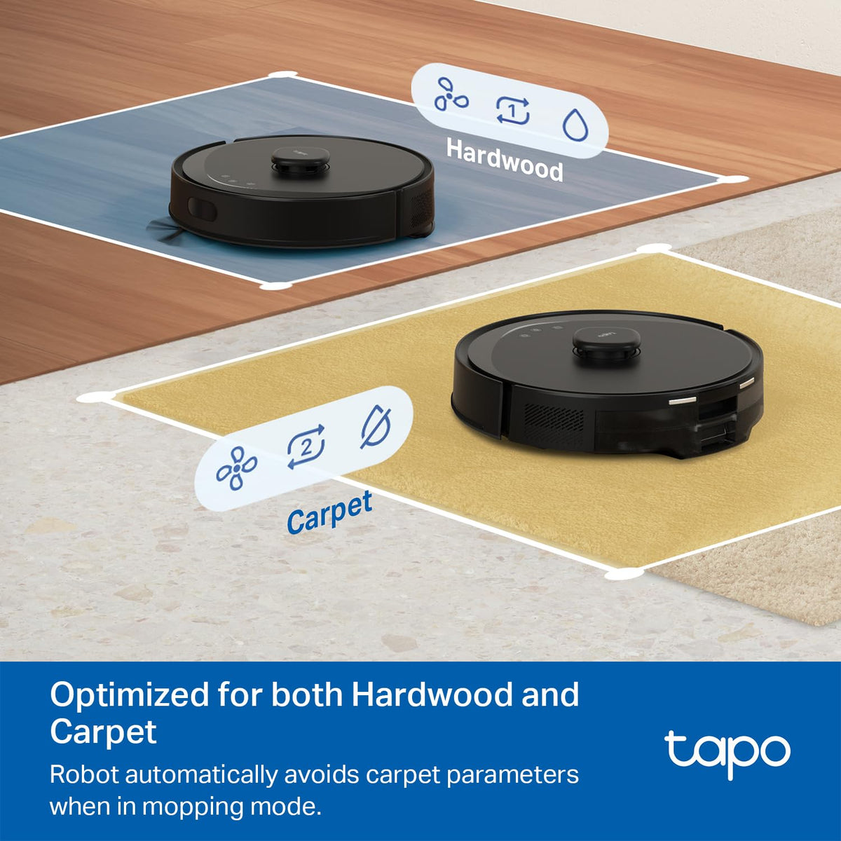 Tapo RV50 Pro Omni 15000Pa Robot Vacuum Cleaner with Mop, All in One Dock