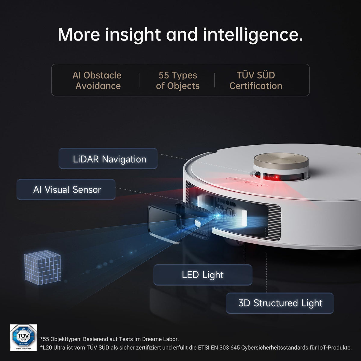 dreame L50s Pro Ultra Robot Vacuum and Mop with 100°C Mop Self-Cleaning