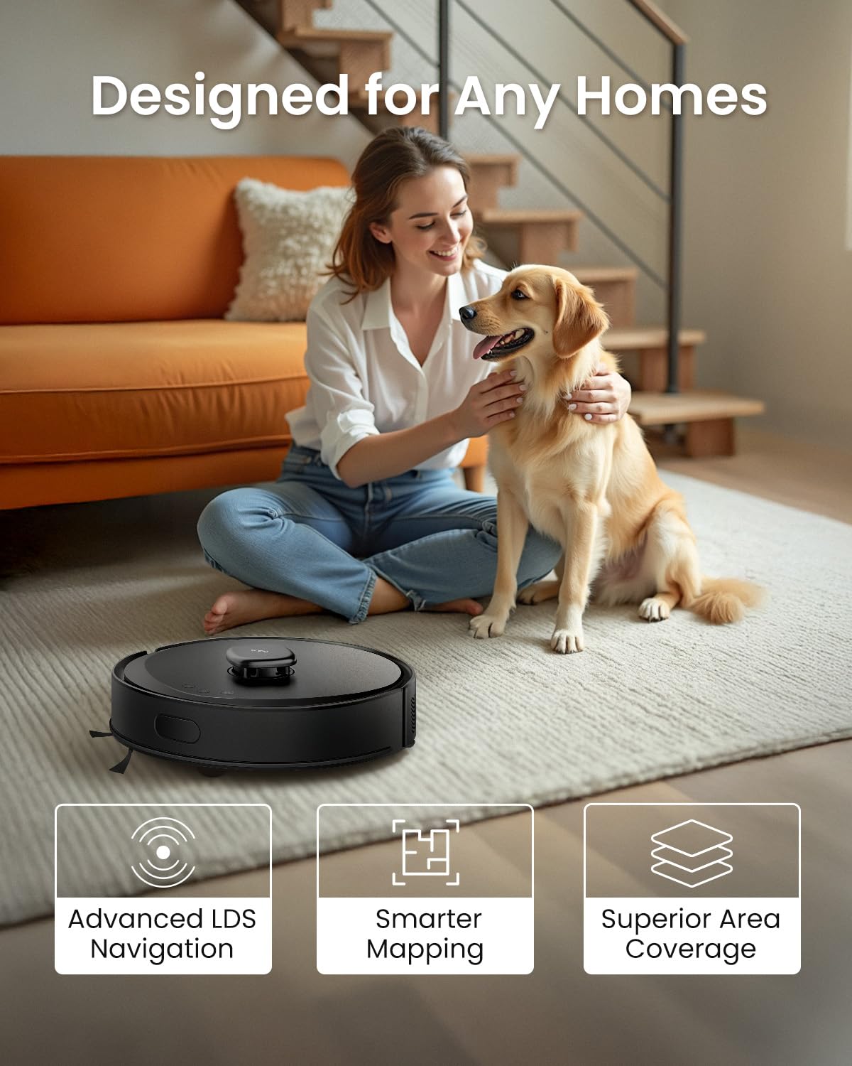 Tapo RV50 Pro Omni 15000Pa Robot Vacuum Cleaner with Mop, All in One Dock