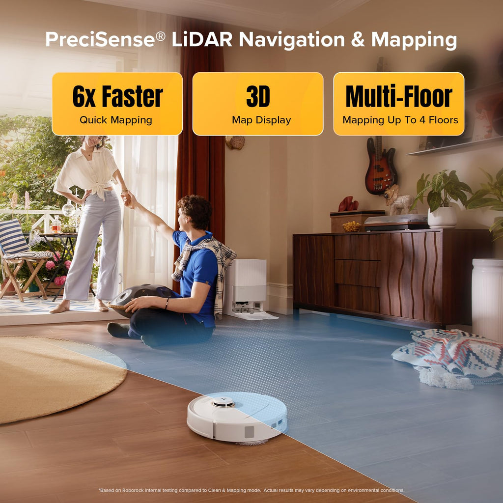 roborock Qrevo S Pro Robot Vacuum Cleaner with Mop, 18,500 Pa Suction