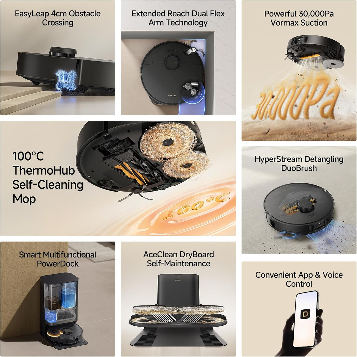 dreame L50s Pro Ultra Robot Vacuum and Mop with 100°C Mop Self-Cleaning