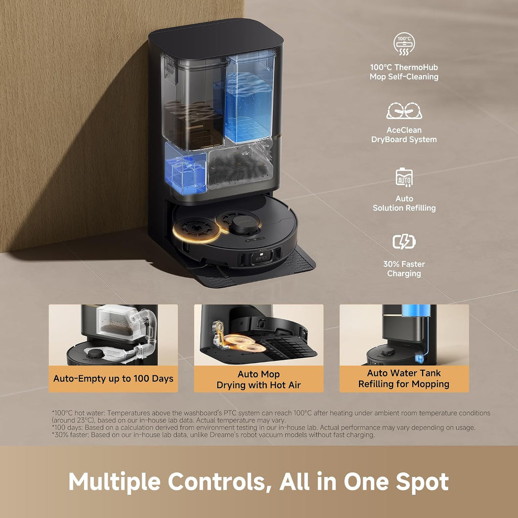 dreame L50s Pro Ultra Robot Vacuum and Mop with 100°C Mop Self-Cleaning