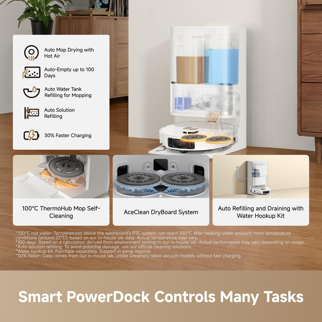 dreame L50s Pro Ultra Robot Vacuum and Mop with 100°C Mop Self-Cleaning