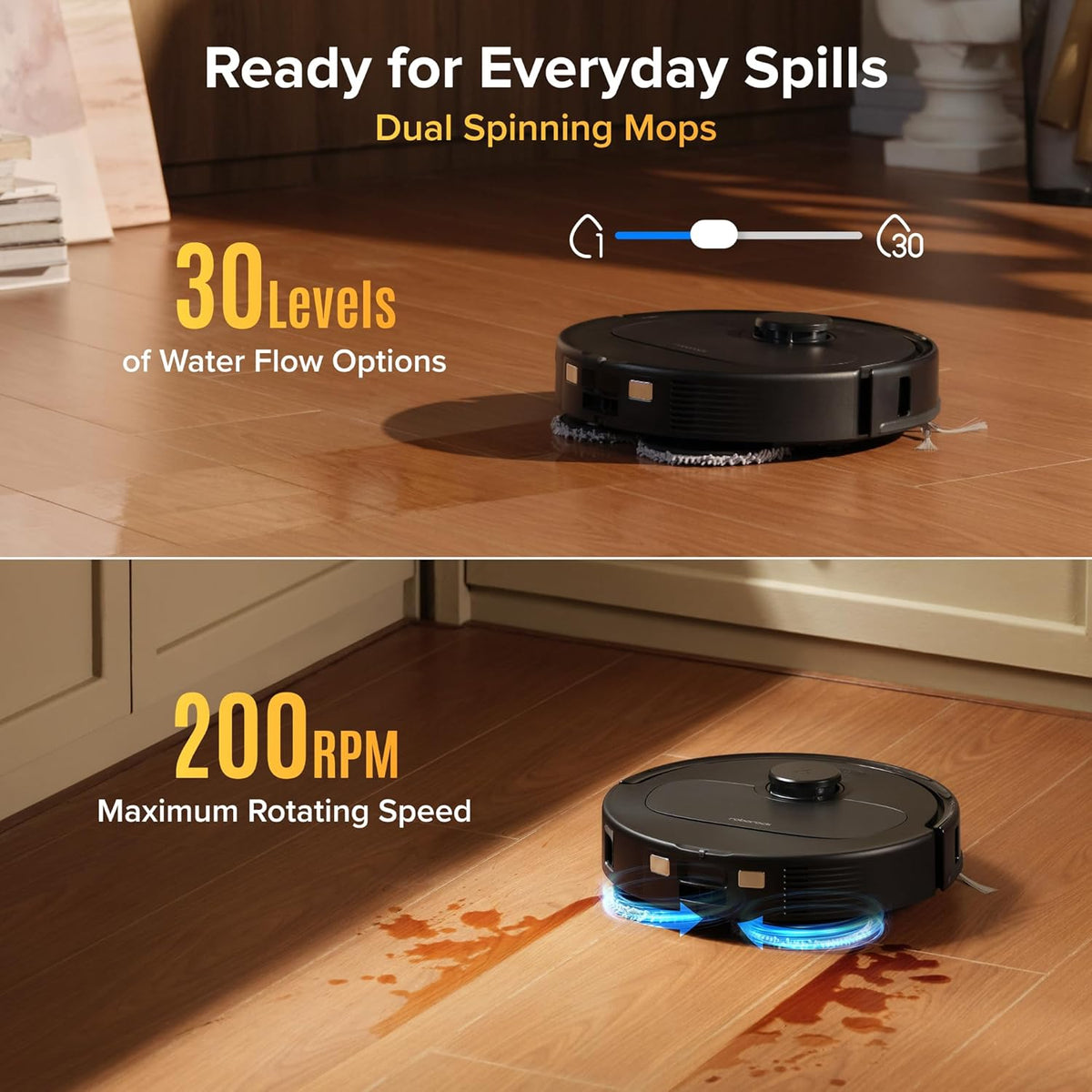roborock Qrevo S Pro Robot Vacuum Cleaner with Mop, 18,500 Pa Suction